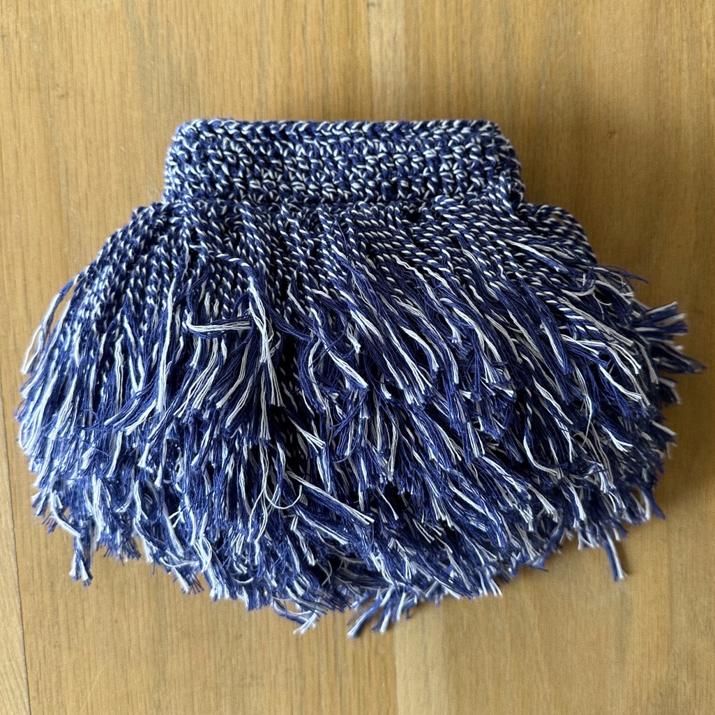 Elliot Mann Blue Statement Clutch Bag